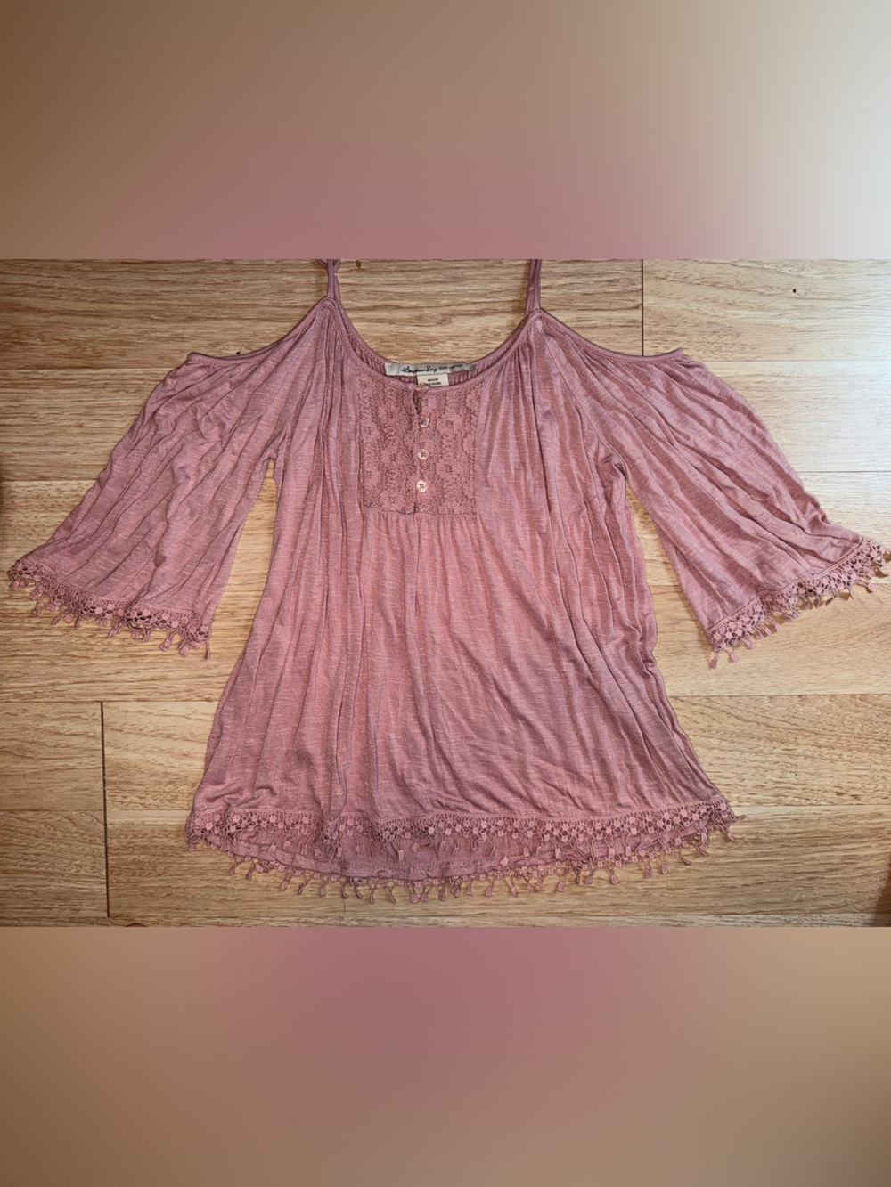 Dusty Rose Boho Top